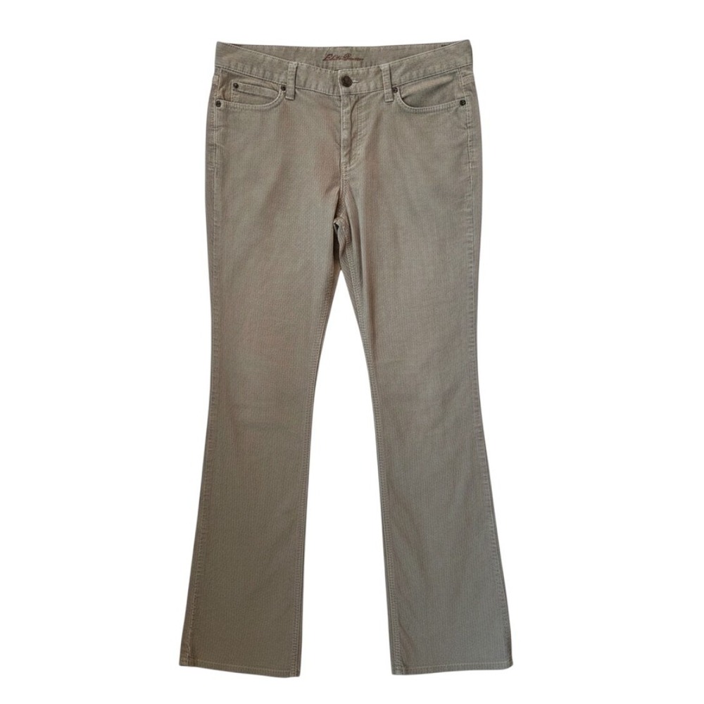 Eddie Bauer Corduroy Straight Leg Stretch Pants Tan Khaki Gorpcore Size 8 Long